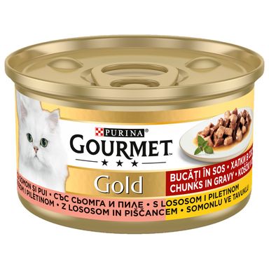 Image for product PURINA GOURMET Hrana za mačke gourmet gold, piletina i losos 85g