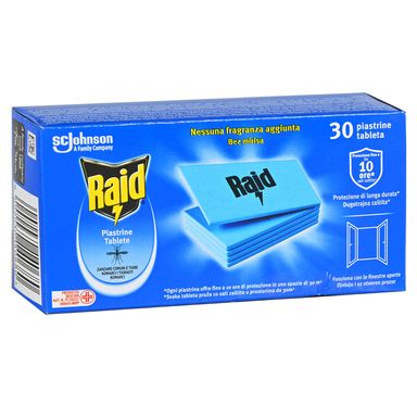 Image for product RAID Tablete laminirane za električni aparatić protiv komaraca, pakiranje od 30 komada