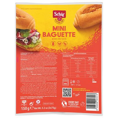 Image for product DR.SCHAR Mini baguette pecivo duo 150g