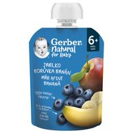 GERBER Natural pouch jabuka, borovnica i banana 90g