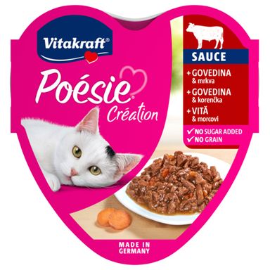 Image for product VITAKRAFT POESIE Mačja mokra hrana creation govedina i mrkva u umaku 85g