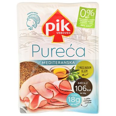 Image for product PIK VRBOVEC Pureća šunka mediteranska narezana 100g