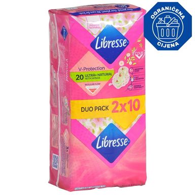 Image for product LIBRESSE ultra normal aloe vera & kamilica duo higijenski ulošci, 20 komada