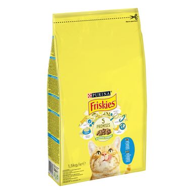 Image for product FRISKIES Suha hrana za mačke adult losos i povrće 1.5kg