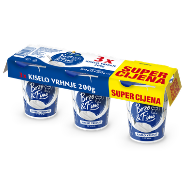 Image for product DUKAT BRZO & FINO Kiselo vrhnje 12% m.m. 3x200g