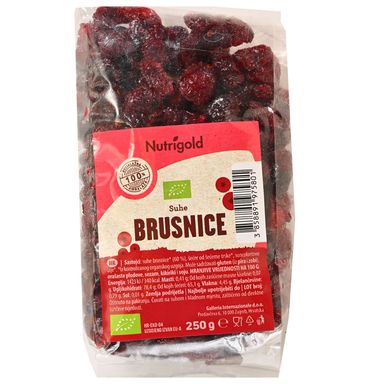 Image for product NUTRIGOLD Sušene brusnice bio 250g