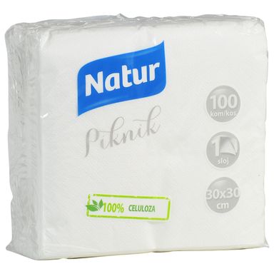 Image for product Salvete piknik bijele 30x30 1 sloj 100 komada