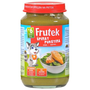 Image for product FRUTEK Kašica špinat i puretina 190g