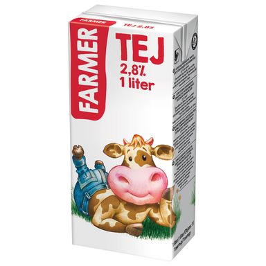 Image for product FARMER Trajno uht mlijeko 2.8% m.m. 1l