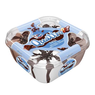 Image for product LEDO QUATTRO Sladoled ledo mini quattro classic (vanilija, čokolada, stracciatella, gianduia) 900ml