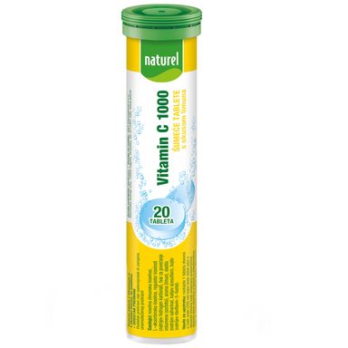 Image for product NATUREL Šumeće tablete vitamin c 1000mg sa sladilima 80g
