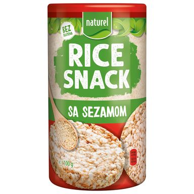 Image for product NATUREL Snack kreker od riže sa sezamom bez glutena 100g
