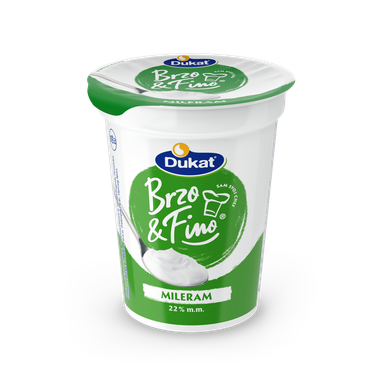 Image for product DUKAT BRZO & FINO Mileram kiselo vrhnje 22% m.m. 400g