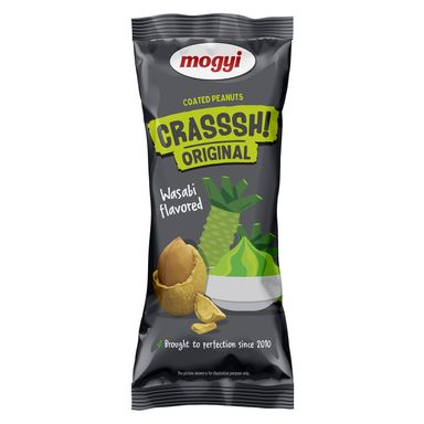 Image for product MOGYI Crassh kikiriki u tijestu wasabi, prženi u hrskavom omotu 60g