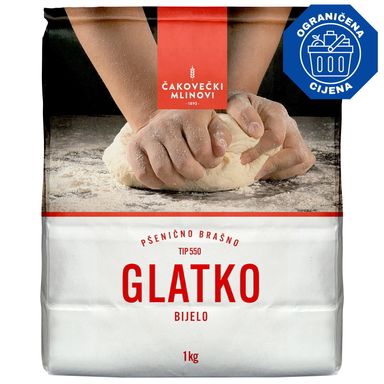 Image for product ČAKOVEČKI MLINOVI Pšenično brašno glatko t-550 1kg
