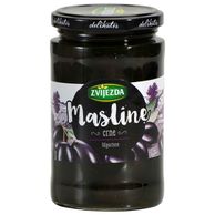Masline crne odgorčene 350g, ocijeđena masa 200g