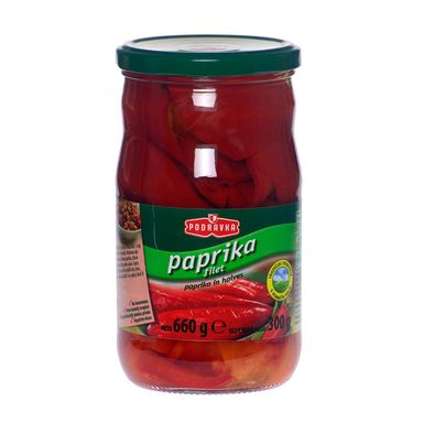 Image for product PODRAVKA Paprika crvena filet 660g (ocijeđena masa 300g)