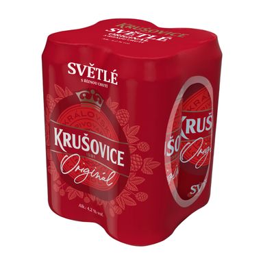 Image for product KRUŠOVICE Pivo svetle 4x0.5l limenka