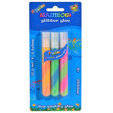Image for product PANGRAF Glitter boja u tubi rainbow 3 komada