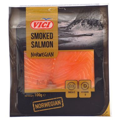 Image for product VIČI Losos dimljeni rezani filet 100g