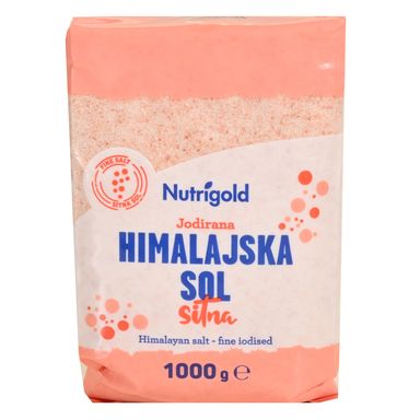 Image for product NUTRIGOLD Himalajska sol sitna jodirana 1kg