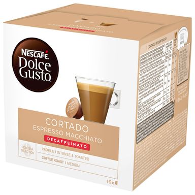 Image for product NESCAFE DOLCE GUSTO Kapsule cortado espresso macchiato bez kofeina 16/1 99.2g