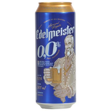 Image for product EDELMEISTER Pivo bezalkoholno 0.0% 0.5l limenka
