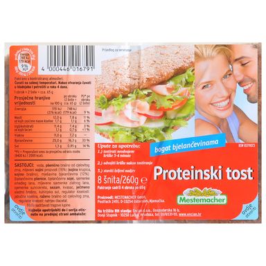 Image for product MESTEMACHER Proteinski tost 260g