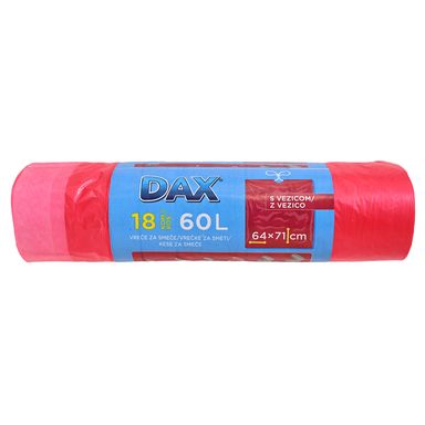 Image for product DAX Vreća za smeće s vezicom 60l 18/1