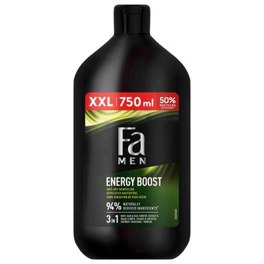 Image for product FA MEN Gel za tuširanje i pjena za kupanje energy boost 750ml