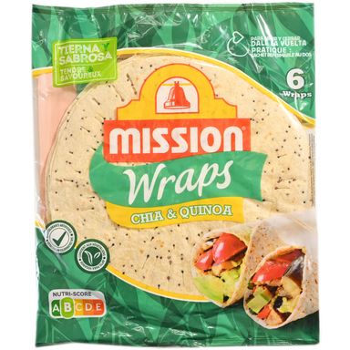 Image for product Tortilja pšenična chia i quinoa 6 komada fi 25cm 370g