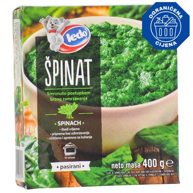 Image for product LEDO Smrznuti špinat, pasirani, 400g