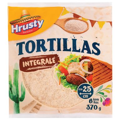 Image for product HRUSTY Integralna tortilja 6x25cm, 370g