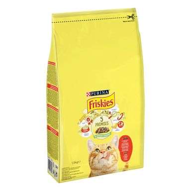 Image for product FRISKIES Suha hrana za mačke adult meso, pile i povrće 1.5kg