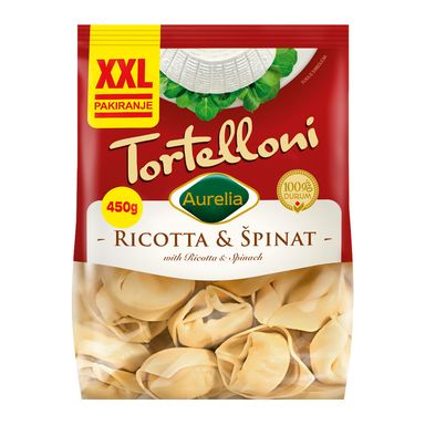 Image for product AURELIA Tortelloni ricotta i špinat xxl 450g