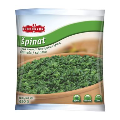 Image for product PODRAVKA Špinat rezani smrznuti 450g