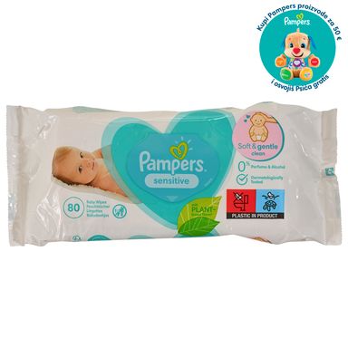 Image for product PAMPERS Vlažne maramice sensitive 80 komada