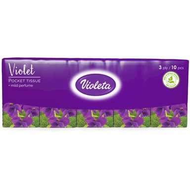Image for product VIOLETA papirnate maramice ljubičica 3 sloja 10 komada