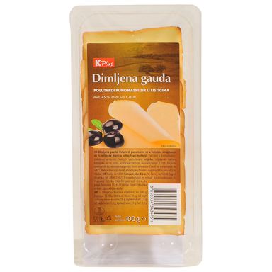 Image for product K PLUS Polutvrdi sir gouda dimljeni 100g