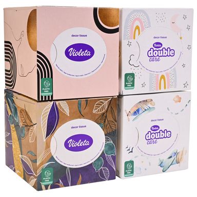 Image for product VIOLETA Papirnate maramice u kutiji 3 sloja 60 komada