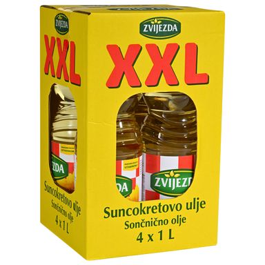 Image for product ZVIJEZDA Suncokretovo ulje 4x1l