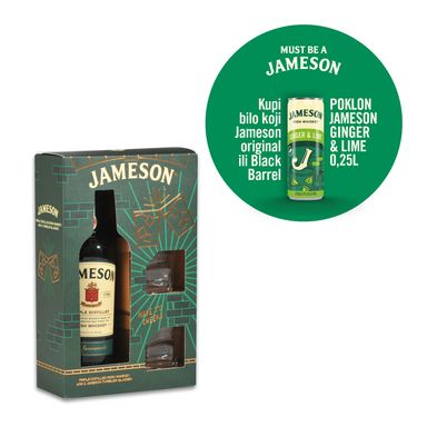 Image for product JAMESON Whiskey 0.7l s 2 čaše