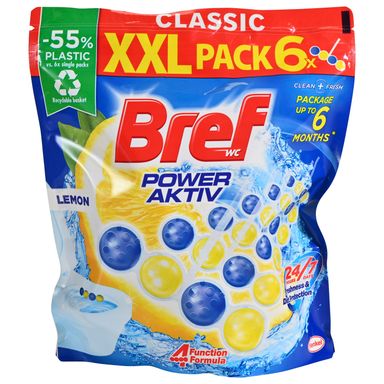 Image for product BREF Osvježivač wc-a power aktiv lemon 6x50g