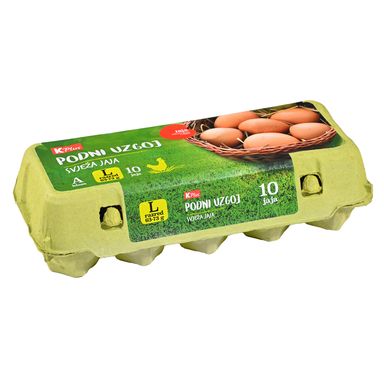 Image for product K PLUS Jaja svježa l 10 komada podni uzgoj
