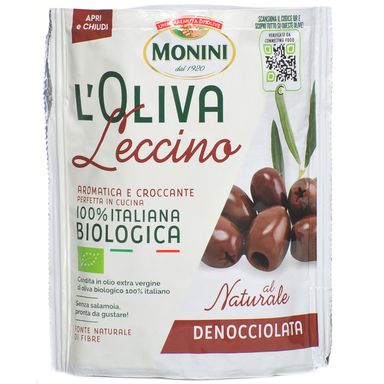 Image for product MONINI Masline leccino crne otkoštene bio 150g