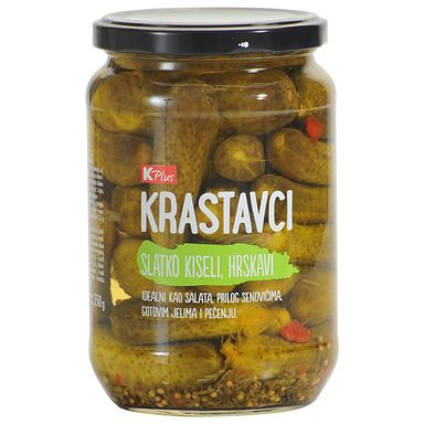 Image for product K PLUS Krastavac slatko-kiseli 350g