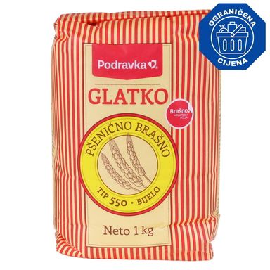 Image for product PODRAVKA Pšenično brašno glatko tip 550 1kg
