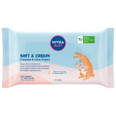 Image for product NIVEA BABY Vlažne maramice soft & cream 57 komada