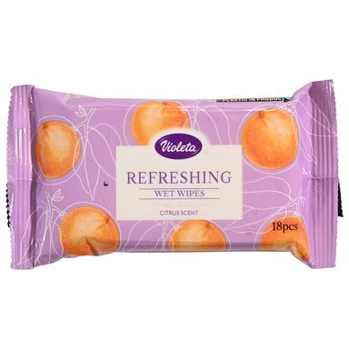 Image for product VIOLETA GET FRESH Vlažne maramice citrus 18 komada