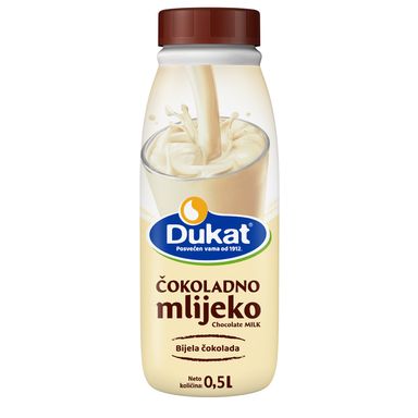 Image for product DUKAT Čokoladno mlijeko bijela čokolada 0.5l